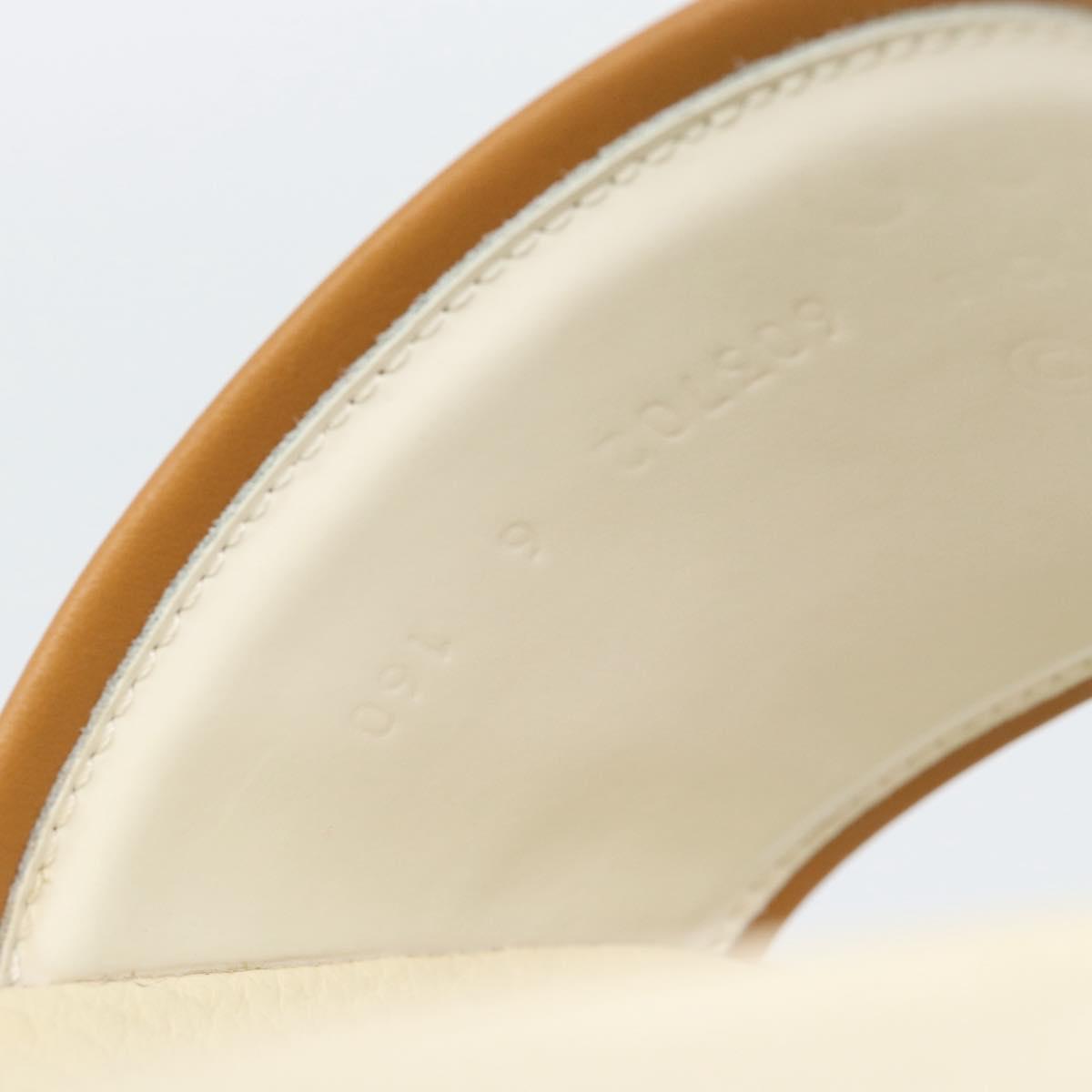 GUCCI Disney MicroGG Sandals PVC Leather Beige 603702 Auth ar14145M