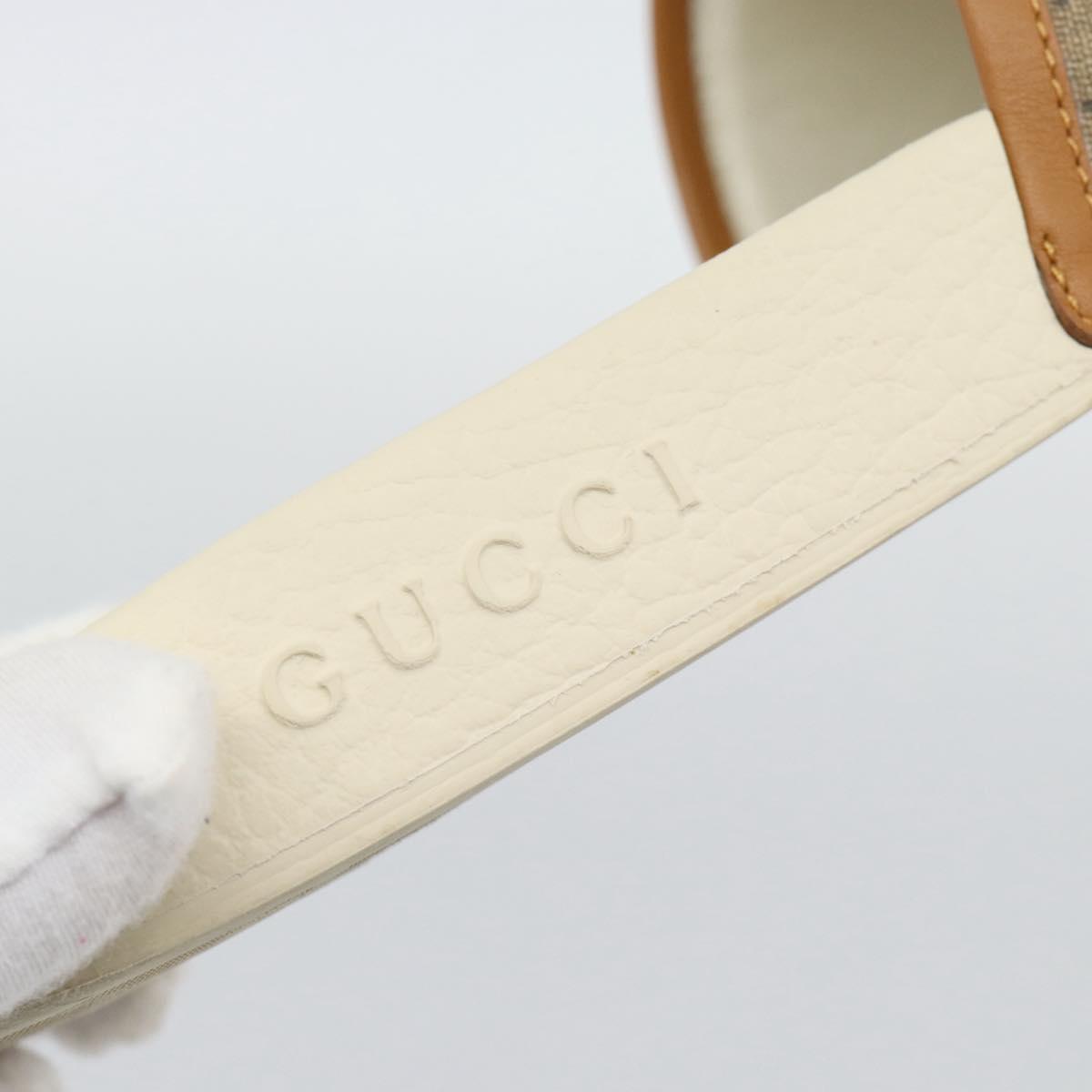 GUCCI Disney MicroGG Sandals PVC Leather Beige 603702 Auth ar14145M