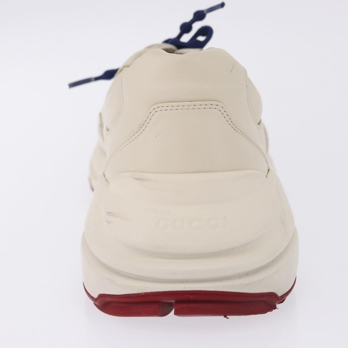 GUCCI Doraemon Sneakers Leather White Blue 655025 Auth ar14148