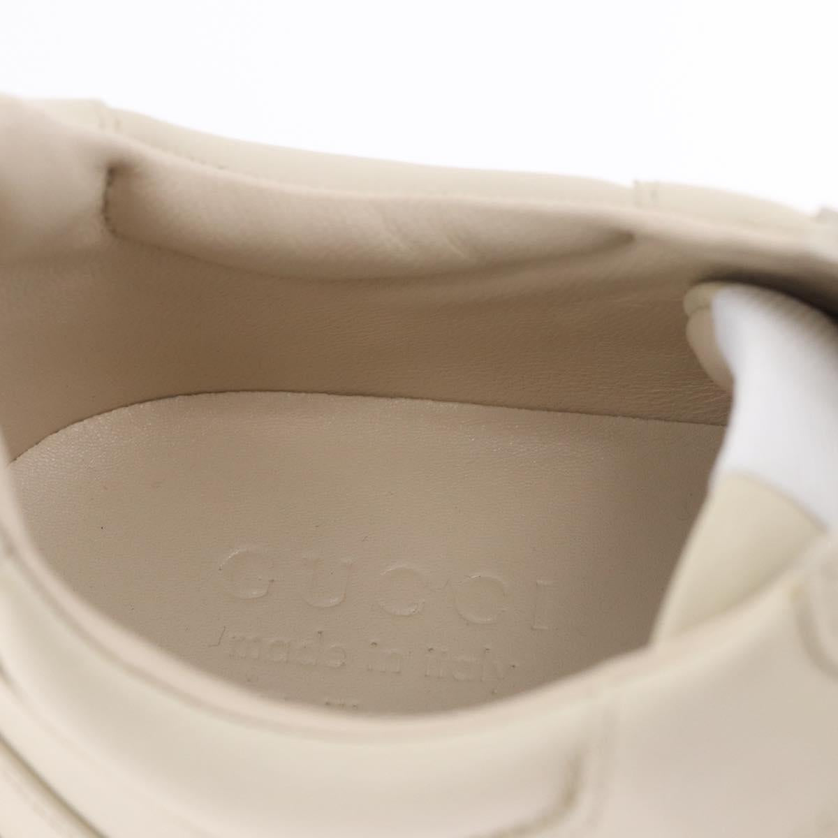 GUCCI Doraemon Sneakers Leather White Blue 655025 Auth ar14148