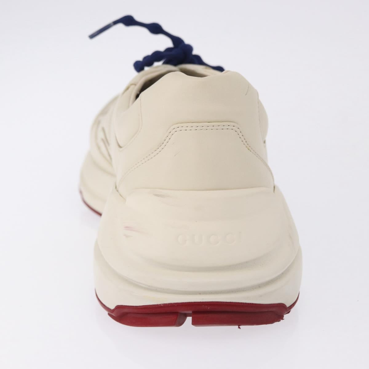 GUCCI Doraemon Sneakers Leather White Blue 655025 Auth ar14148M