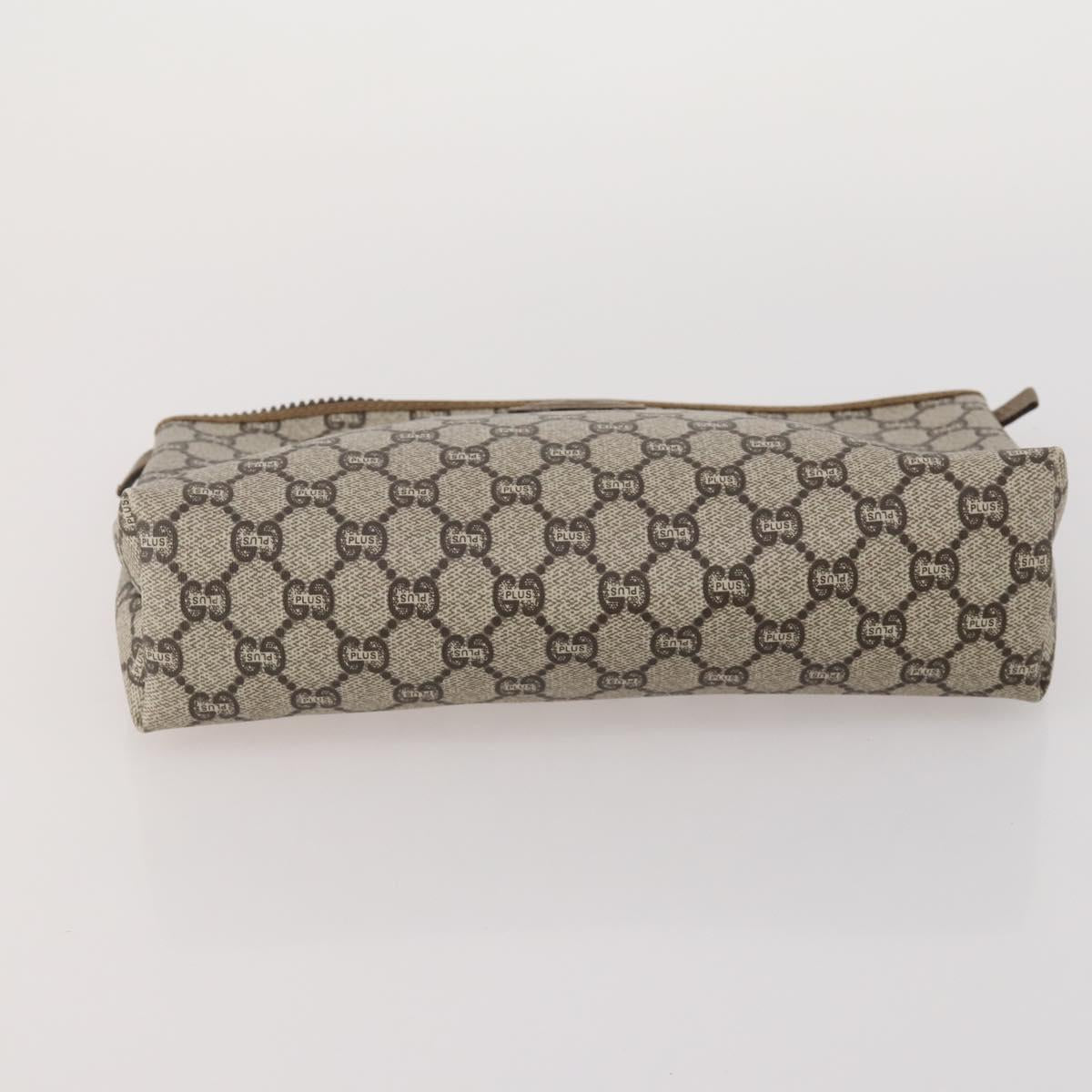 GUCCI GG Plus Supreme Web Sherry Line Hand Bag PVC 3 Set Beige Auth ar14151