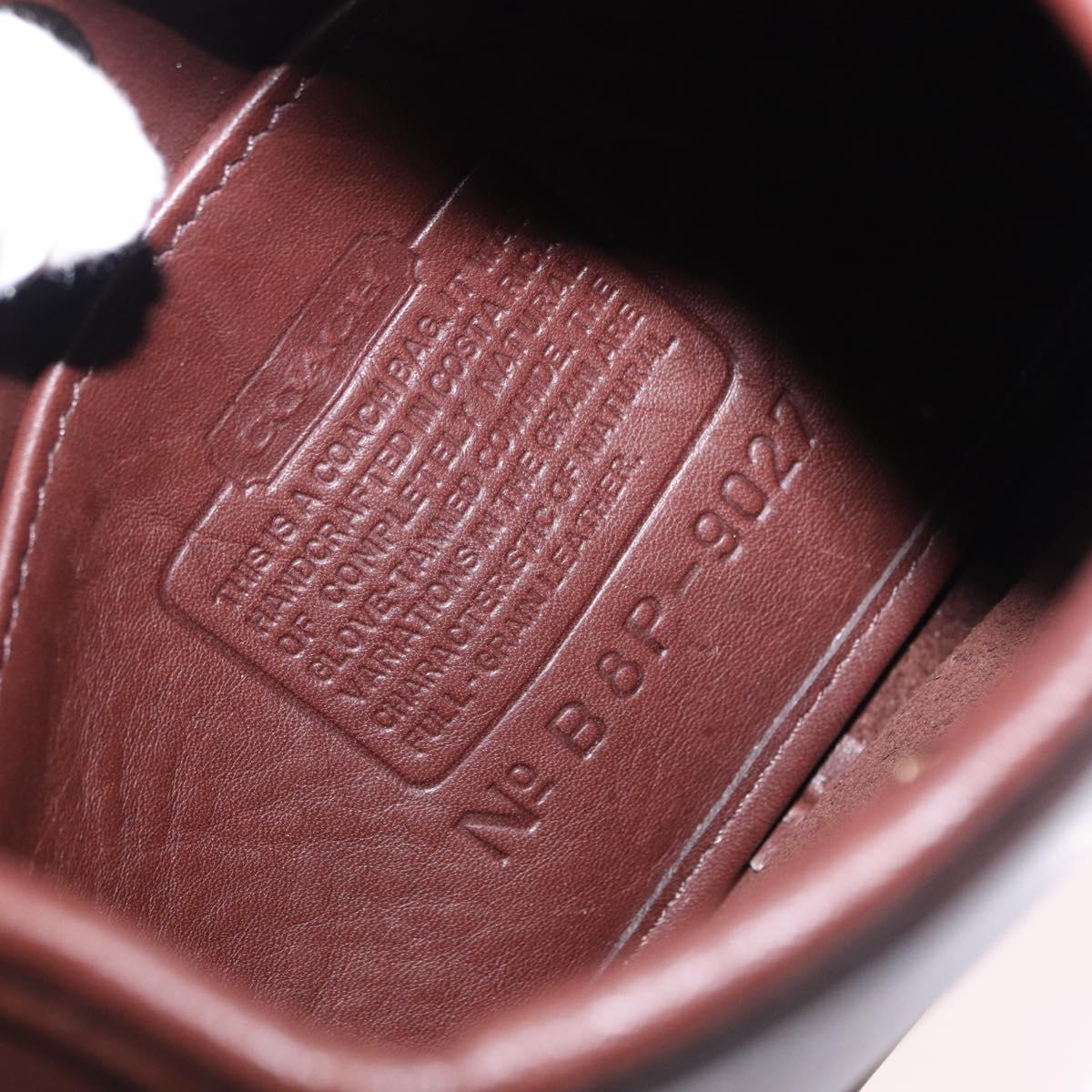 Coach Hand Bag Leather Brown Gold Auth ar14152A
