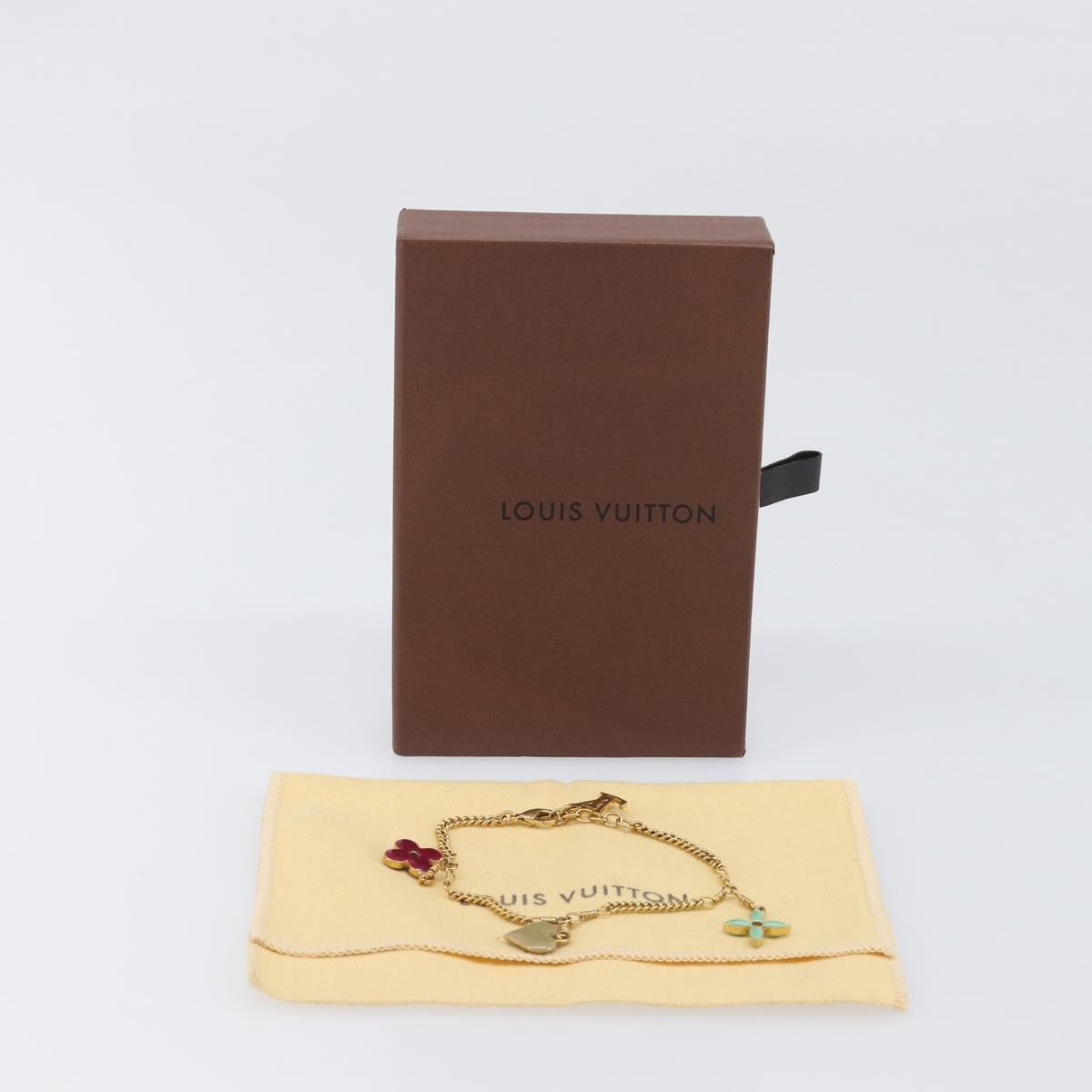 LOUIS VUITTON Brassless Sweet Monogram metal Gold Tone M65591 LV Auth ar14153M