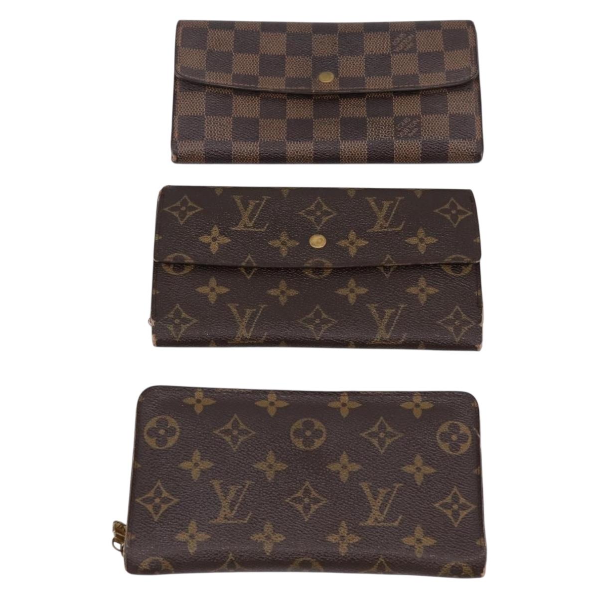 LOUIS VUITTON Monogram Damier Wallet 7 Set LV Auth ar14154