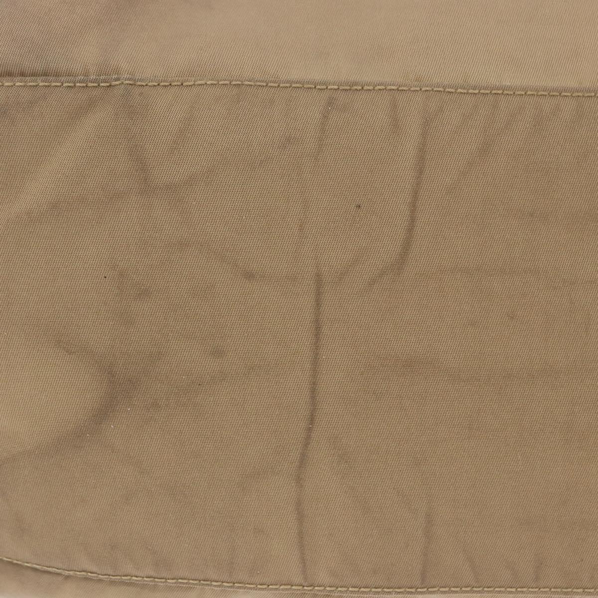 PRADA Hand Bag Nylon Beige Auth ar14168