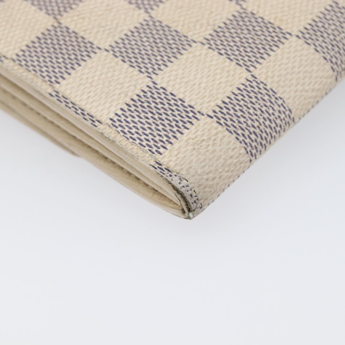 LOUIS VUITTON Damier Azur Portefeuille Sarah Long Wallet N63208 LV Auth ar14170