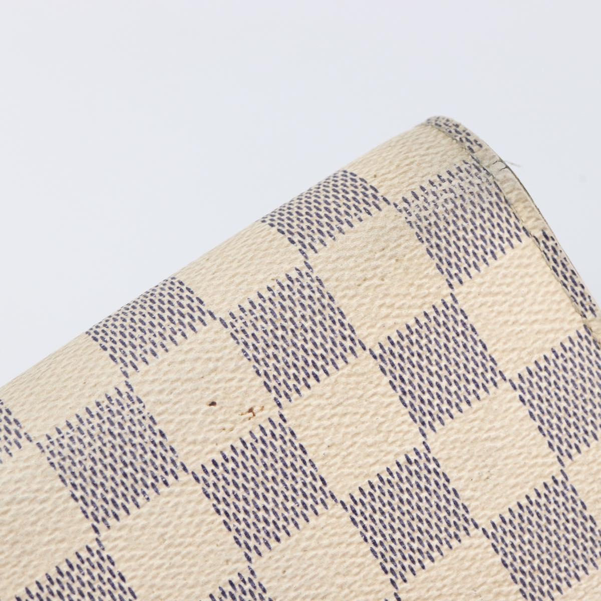 LOUIS VUITTON Damier Azur Portefeuille Sarah Long Wallet N63208 LV Auth ar14170
