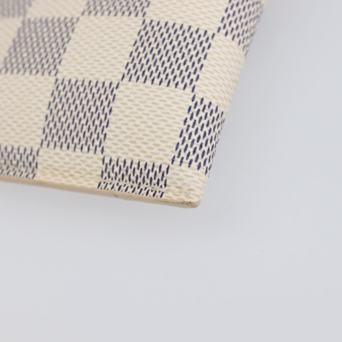 LOUIS VUITTON Damier Azur Etui lunet MM Glasses Case N60025 LV Auth ar14172V