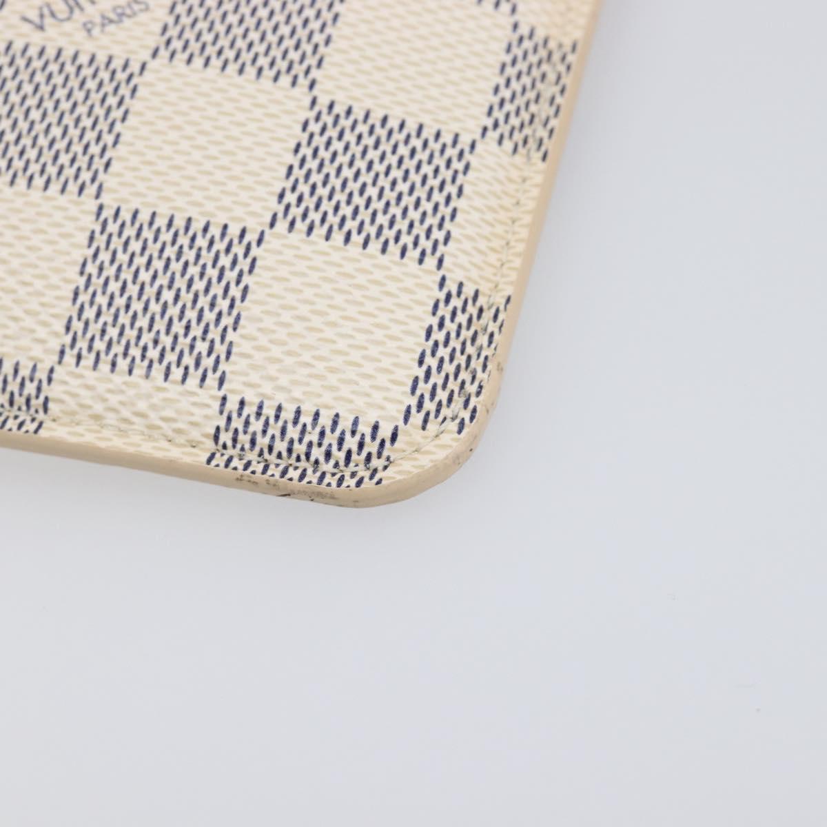 LOUIS VUITTON Damier Azur Etui lunet MM Glasses Case N60025 LV Auth ar14172V