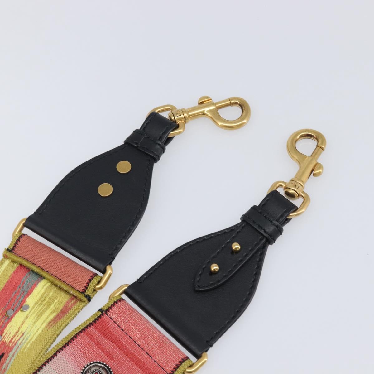 Christian Dior Shoulder Strap Canvas Multicolor Gold Tone Auth ar14181V