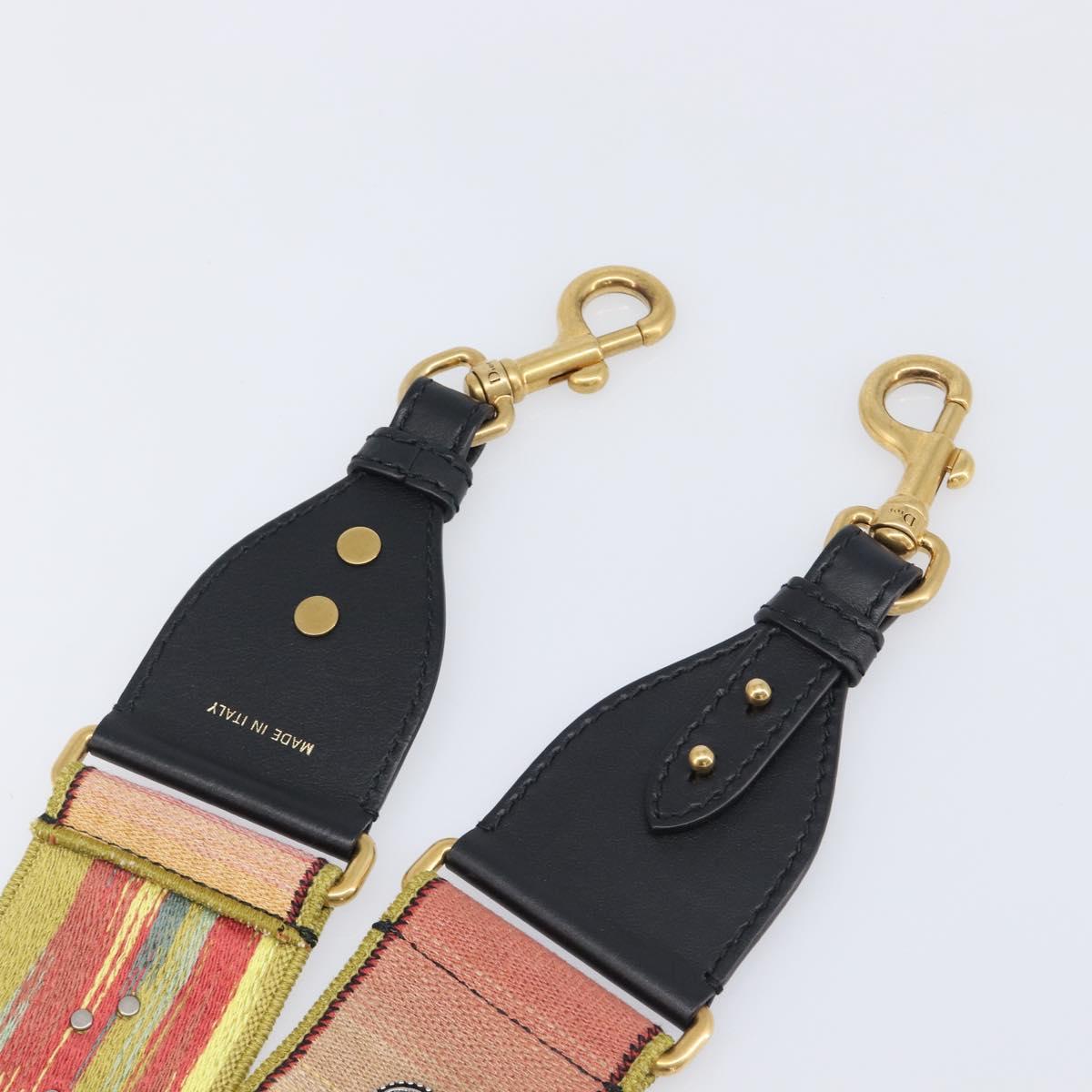 Christian Dior Shoulder Strap Canvas Multicolor Gold Tone Auth ar14181V