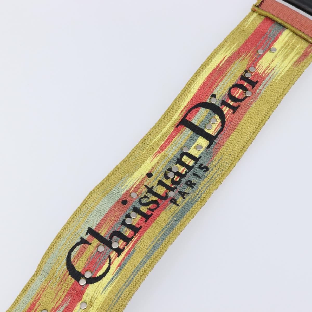 Christian Dior Shoulder Strap Canvas Multicolor Gold Tone Auth ar14181V