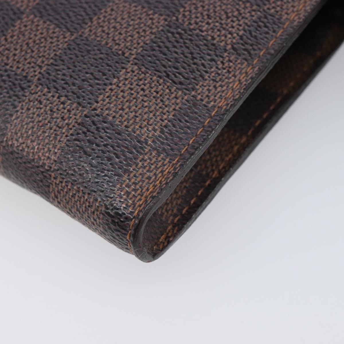 LOUIS VUITTON Damier Ebene Marais Pouch LV Auth ar14188