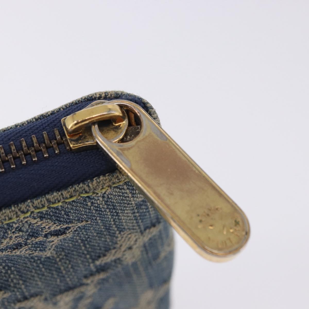 LOUIS VUITTON Monogram Denim Mini Zippy Wallet Blue M95342 LV Auth ar14193A
