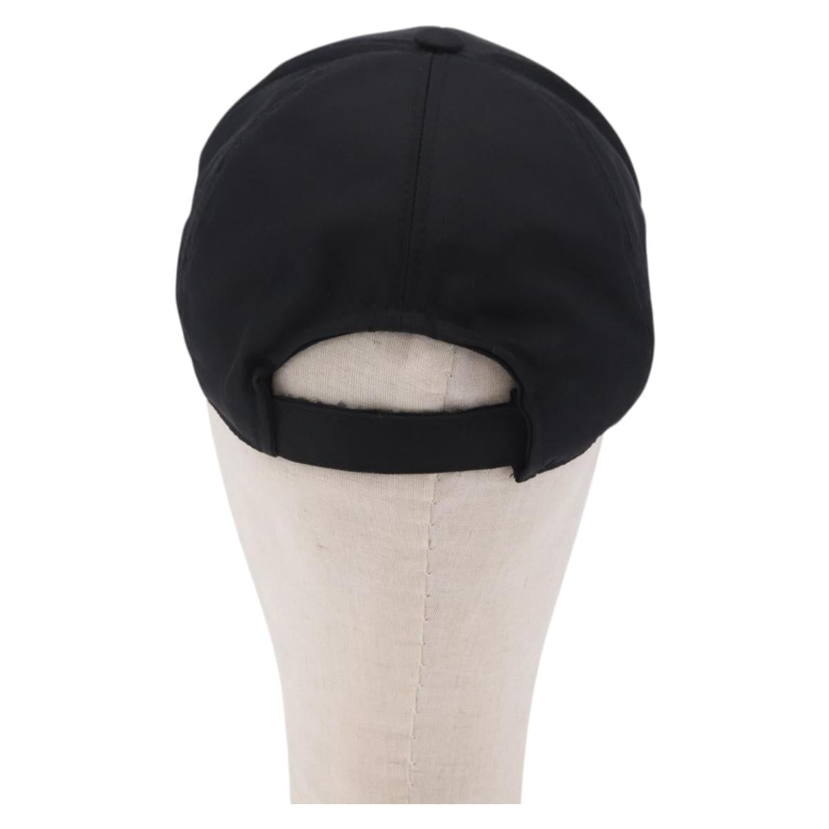 PRADA Cap Nylon Black White Auth ar14198