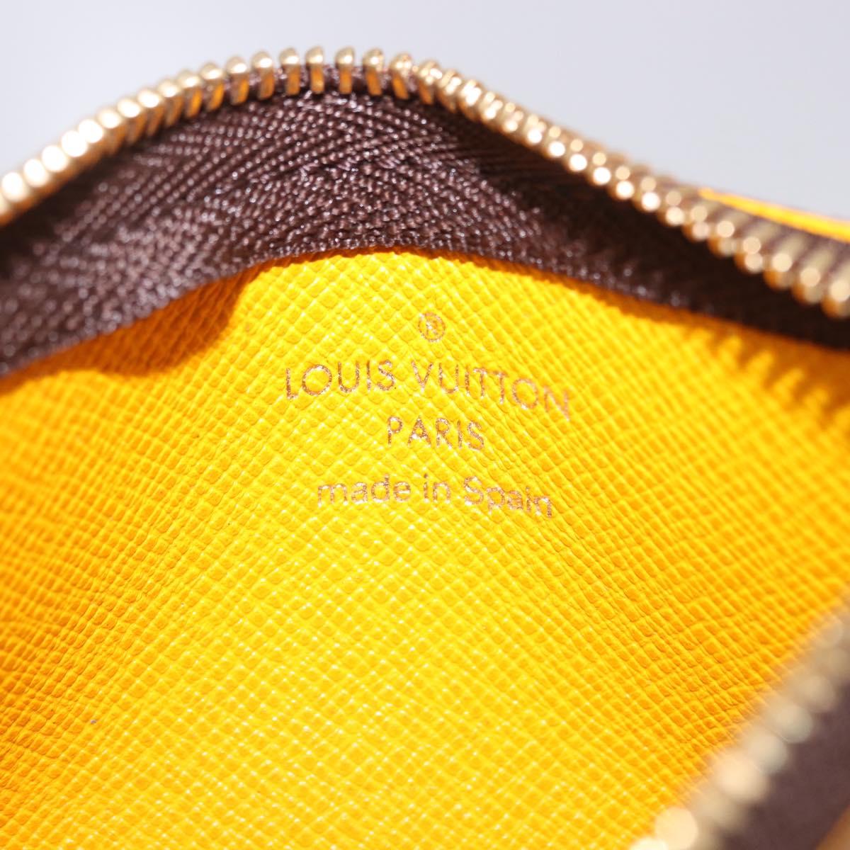 LOUIS VUITTON Monogram Groom Pochette Cles Coin Purse Jaune M60033 Auth ar14221A