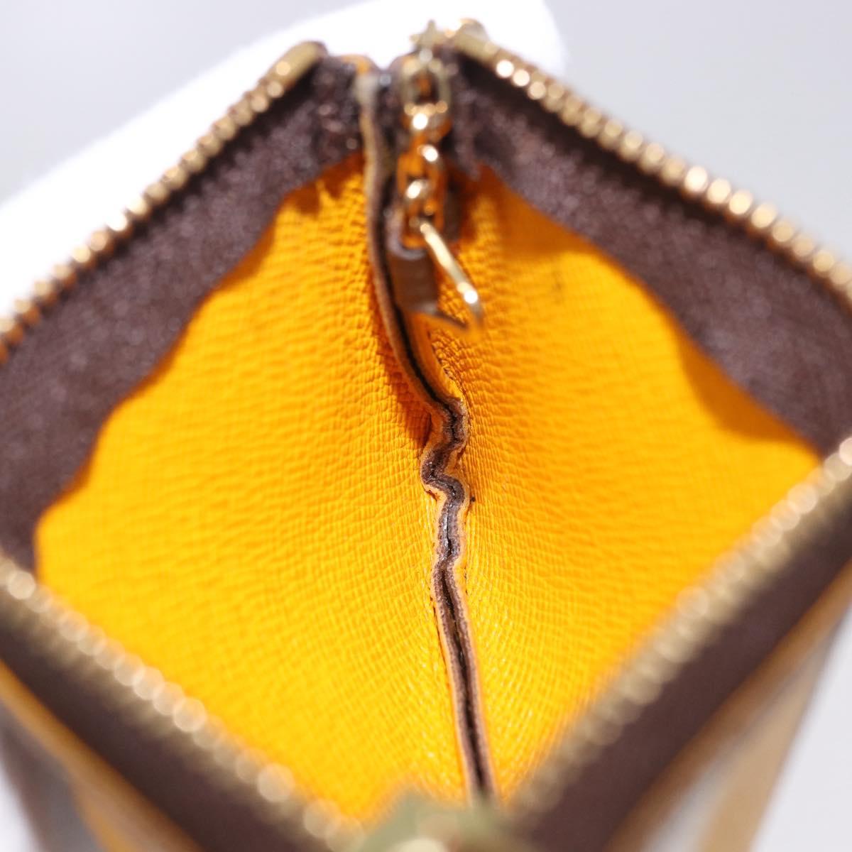 LOUIS VUITTON Monogram Groom Pochette Cles Coin Purse Jaune M60033 Auth ar14221A