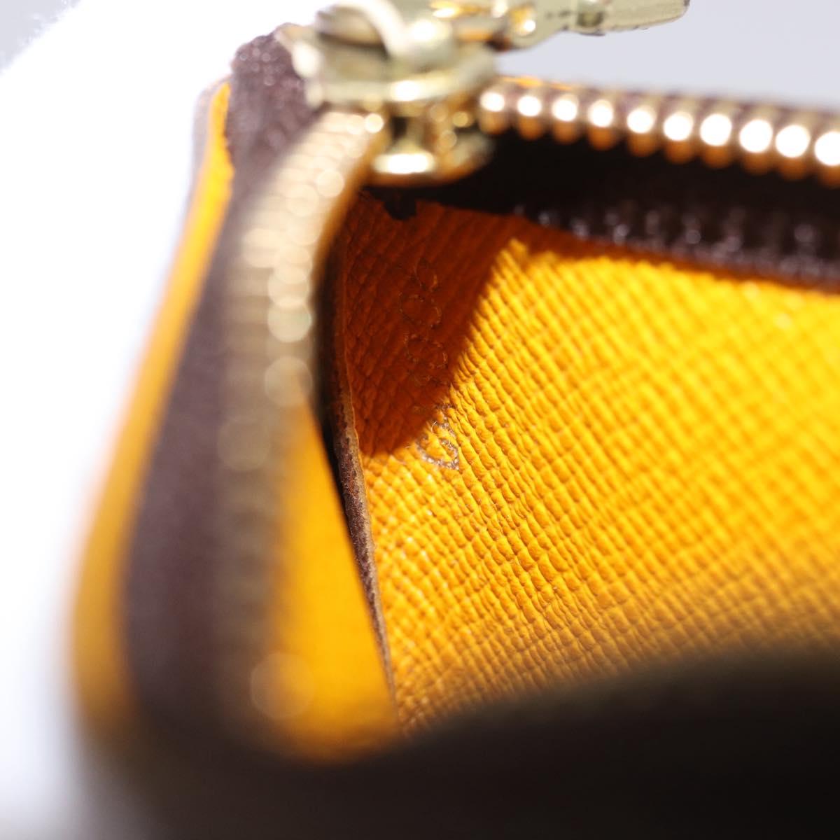 LOUIS VUITTON Monogram Groom Pochette Cles Coin Purse Jaune M60033 Auth ar14221A