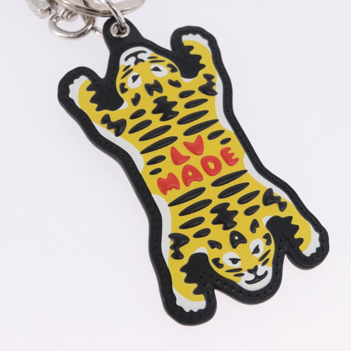 LOUIS VUITTON LV MADE Porte Cles Tiger Charm Leather Yellow MP3221 Auth ar14222M