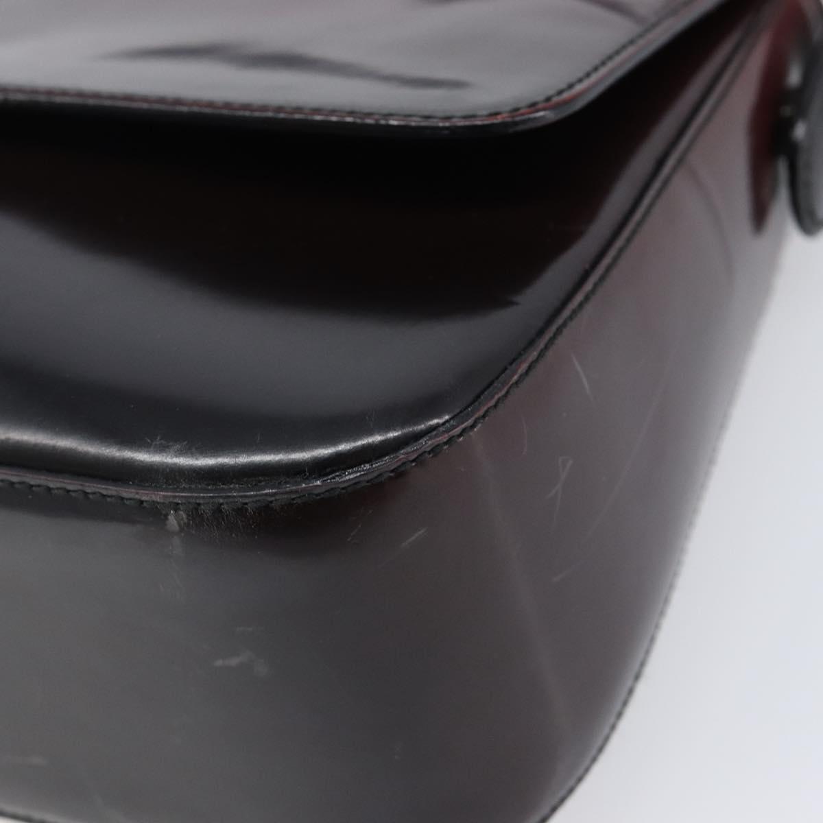 PRADA Shoulder Bag Patent Bordeaux Auth ar14223