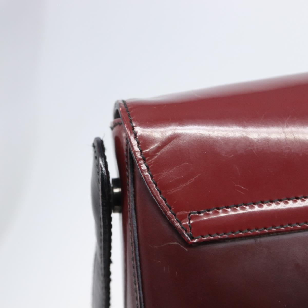 PRADA Shoulder Bag Patent Bordeaux Auth ar14223