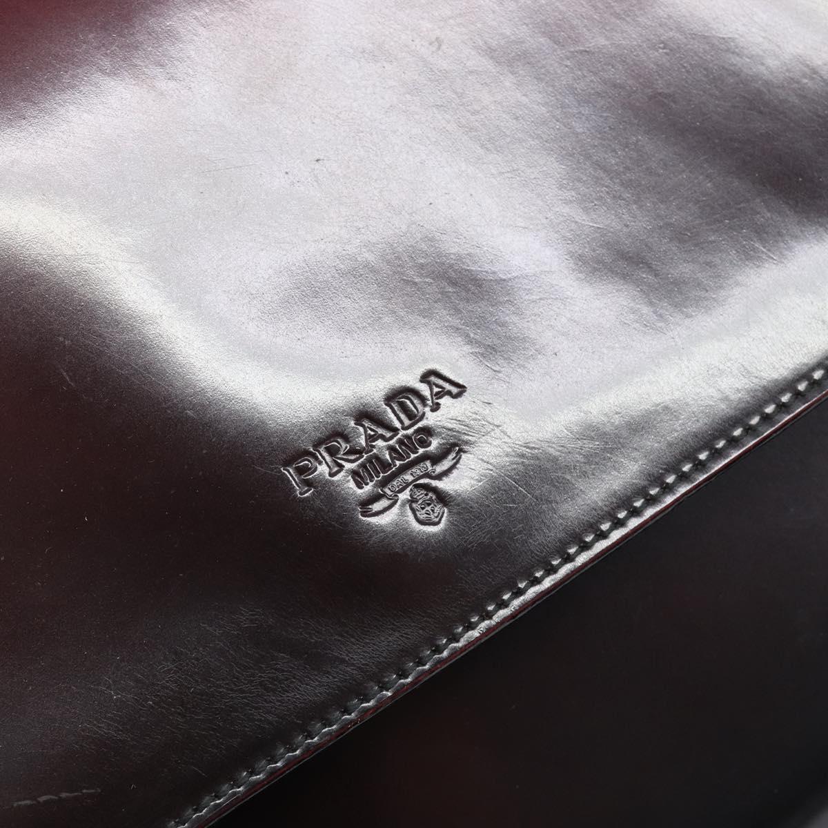 PRADA Shoulder Bag Patent Bordeaux Auth ar14223