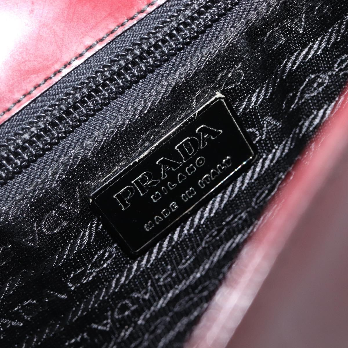 PRADA Shoulder Bag Patent Bordeaux Auth ar14223