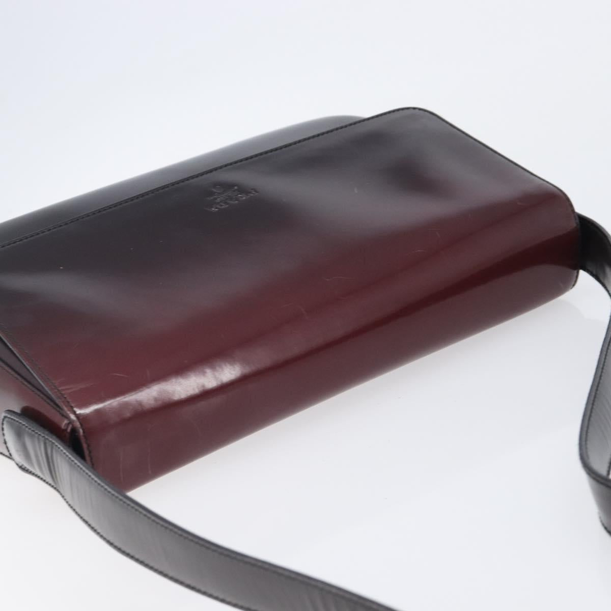 PRADA Shoulder Bag Patent Bordeaux Auth ar14223