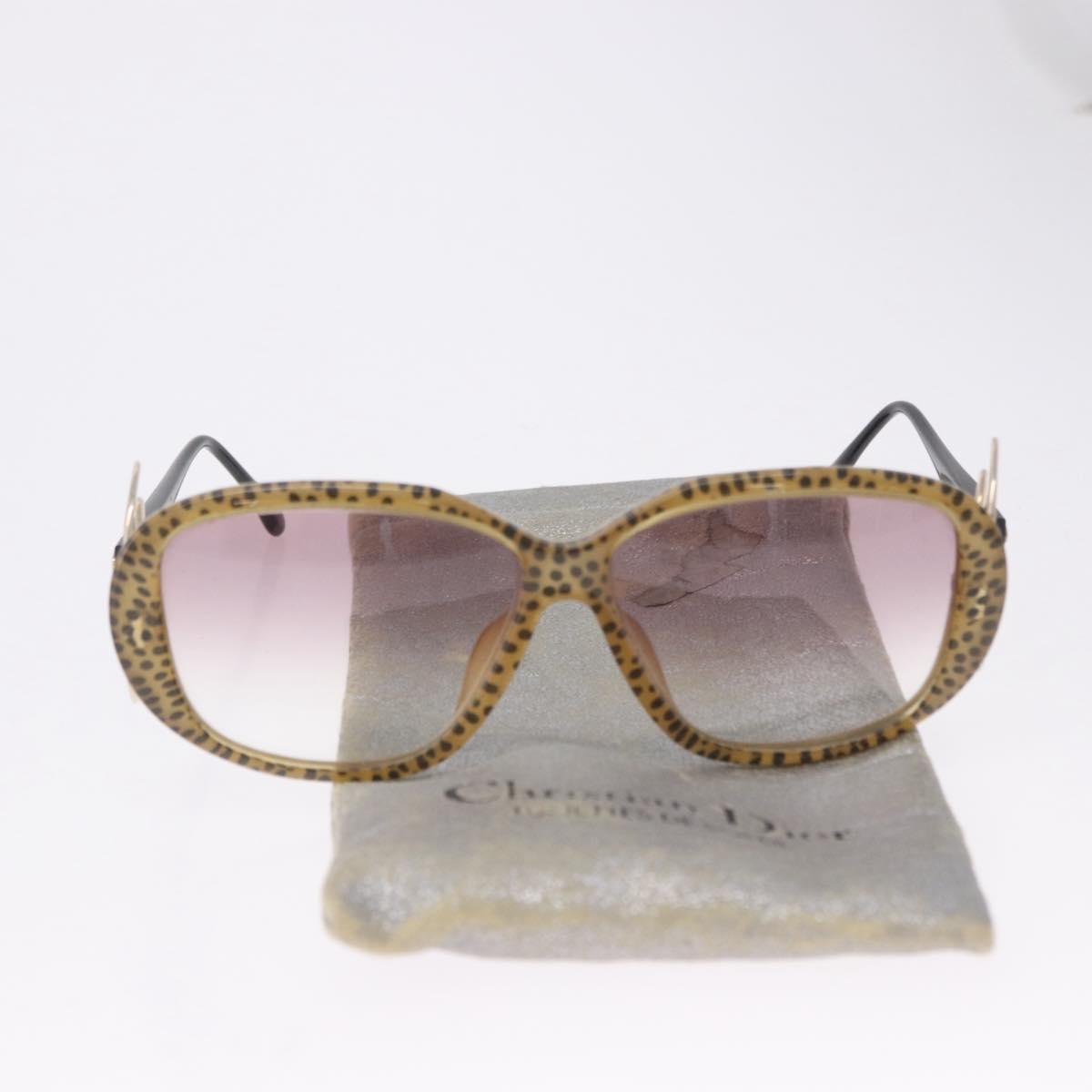 Christian Dior Sunglasses Plastic Beige Gold Tone Auth ar14225V