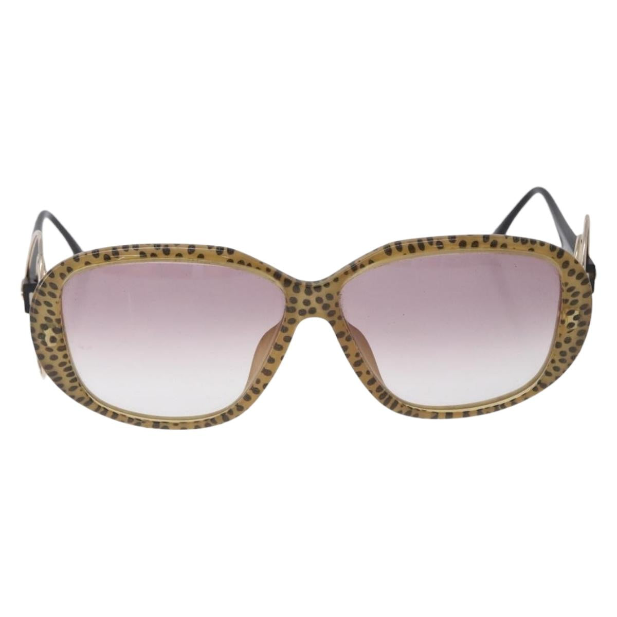 Christian Dior Sunglasses Plastic Beige Gold Tone Auth ar14225V