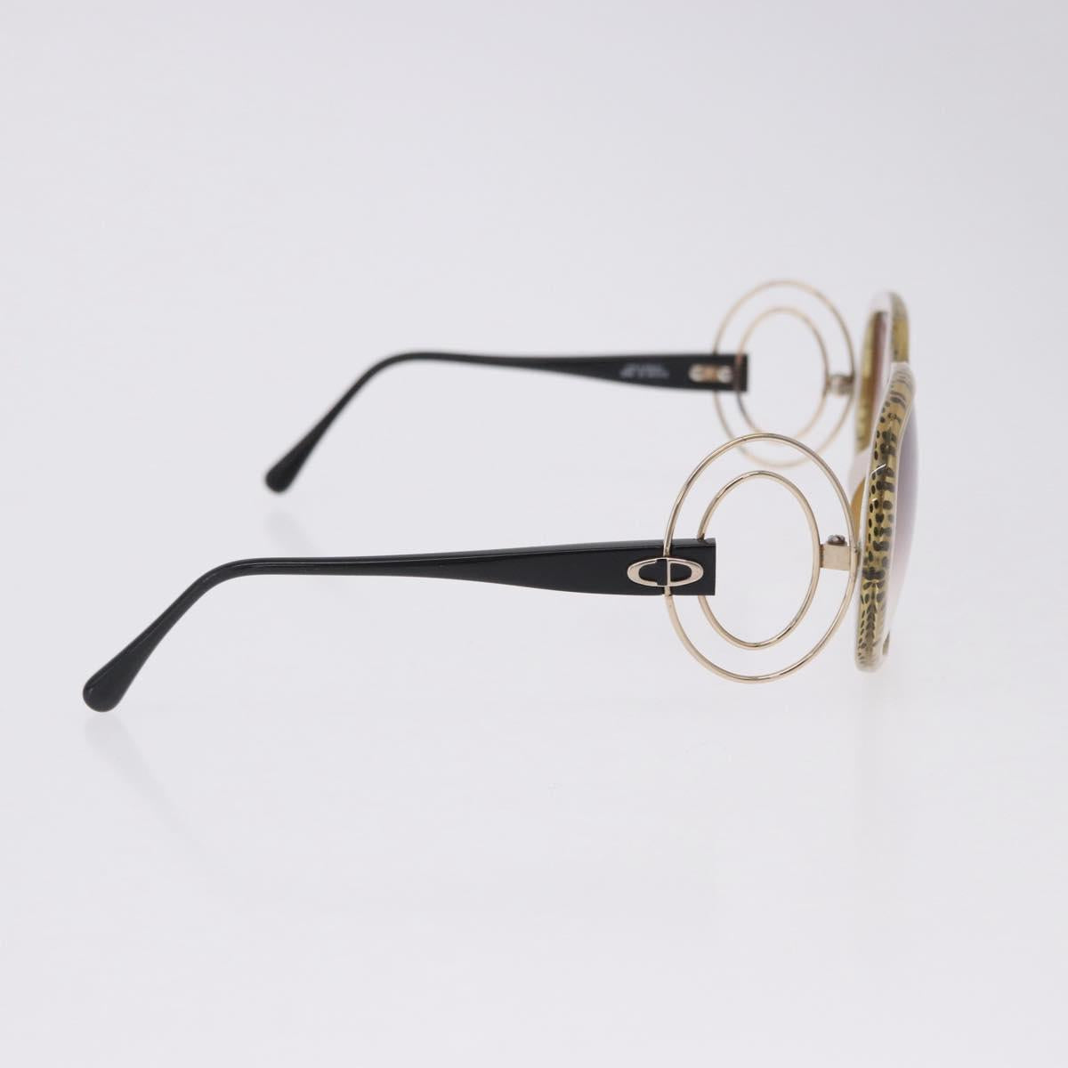 Christian Dior Sunglasses Plastic Beige Gold Tone Auth ar14225V