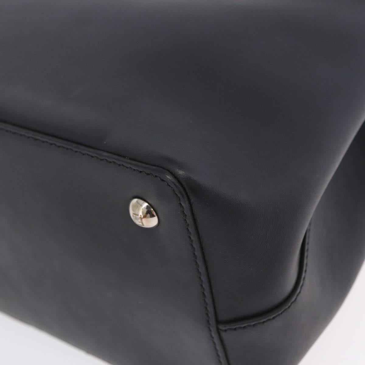 FENDI To joule Hand Bag Leather Black Silver 8BH253 Auth ar14226V