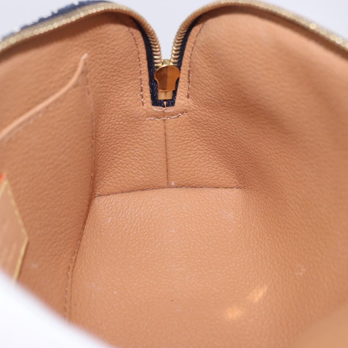 LOUIS VUITTON SINCE1854 Pochette Cosmetic PM Canvas Blue M80307 LV Auth ar14227M