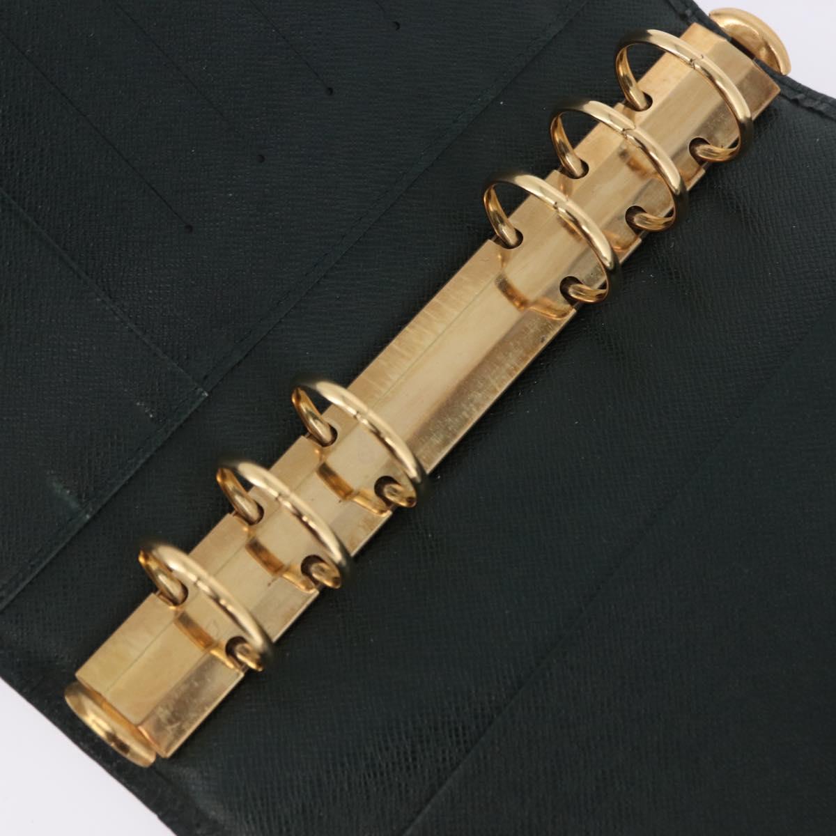 LOUIS VUITTON Taiga Agenda MM Day Planner Cover Epicea R20403 LV Auth ar14231