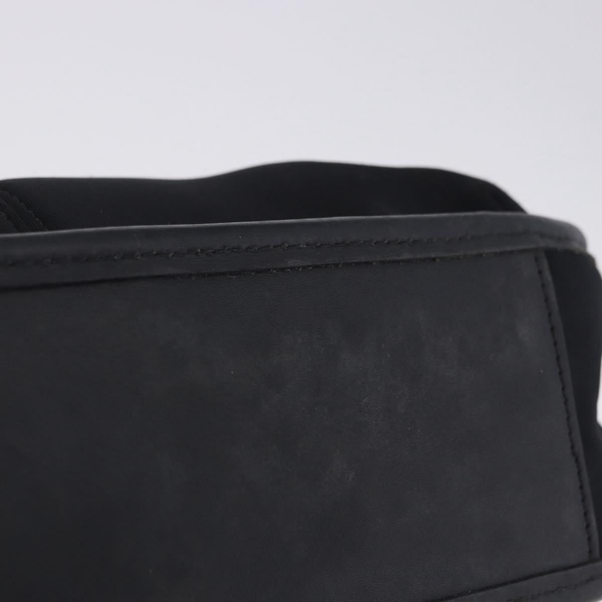 Coach Shoulder Bag Nylon Black Silver Auth ar14243