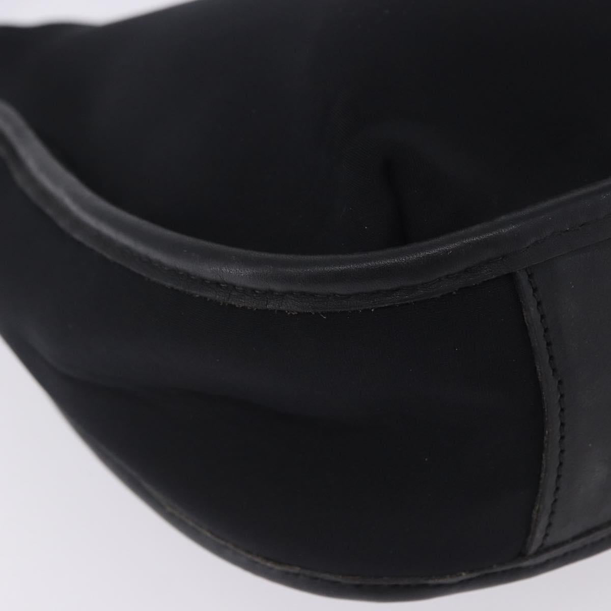 Coach Shoulder Bag Nylon Black Silver Auth ar14243
