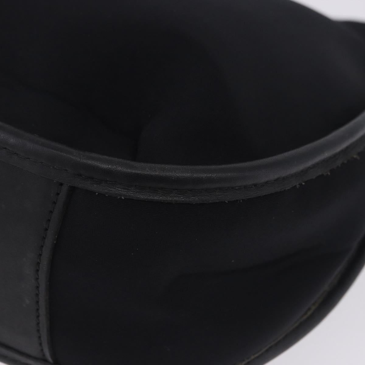 Coach Shoulder Bag Nylon Black Silver Auth ar14243