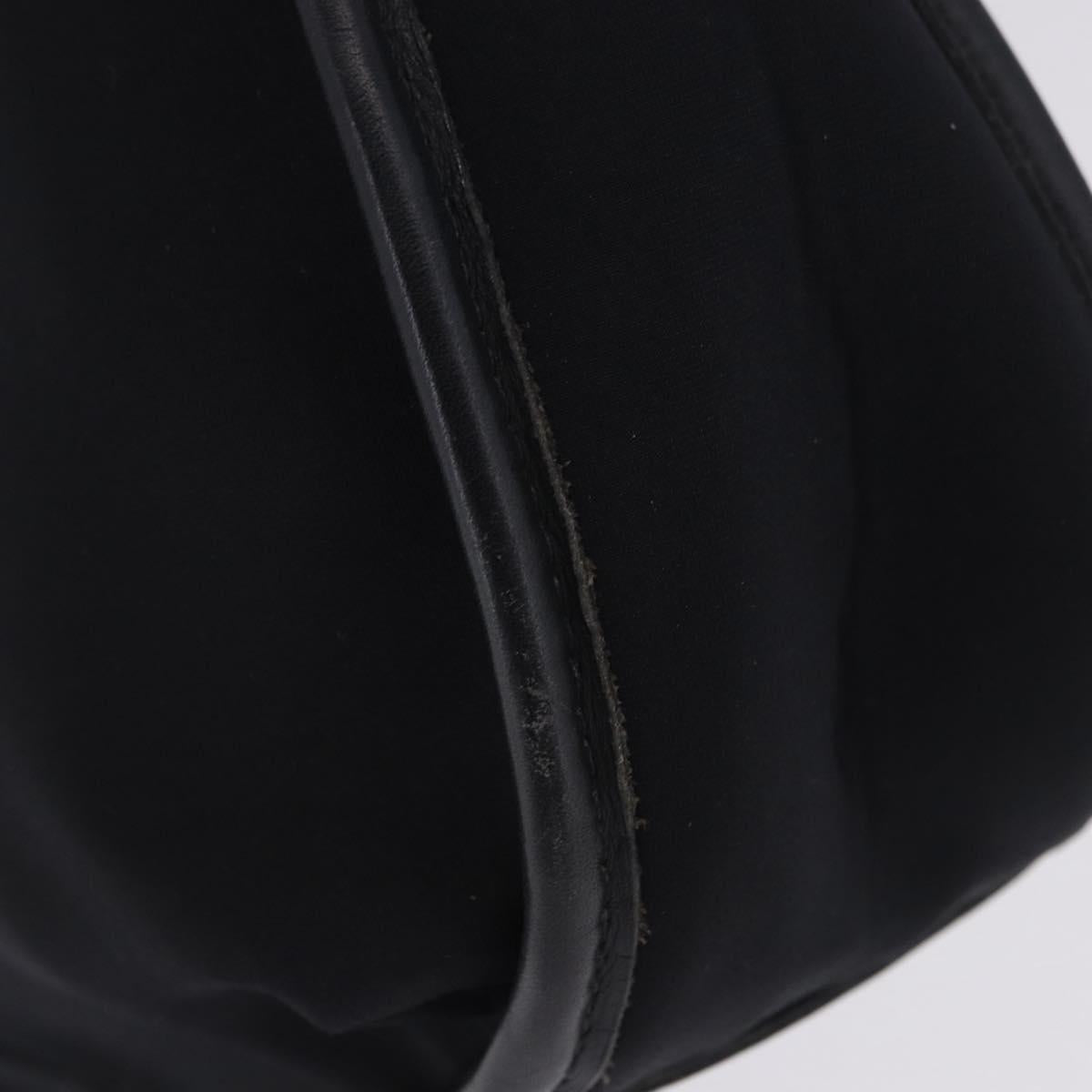 Coach Shoulder Bag Nylon Black Silver Auth ar14243