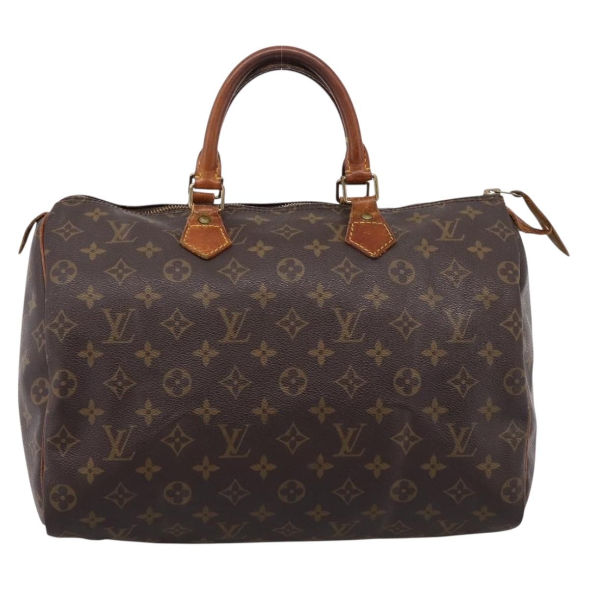 LOUIS VUITTON Monogram Speedy 35 Hand Bag M41524 LV Auth ar14247