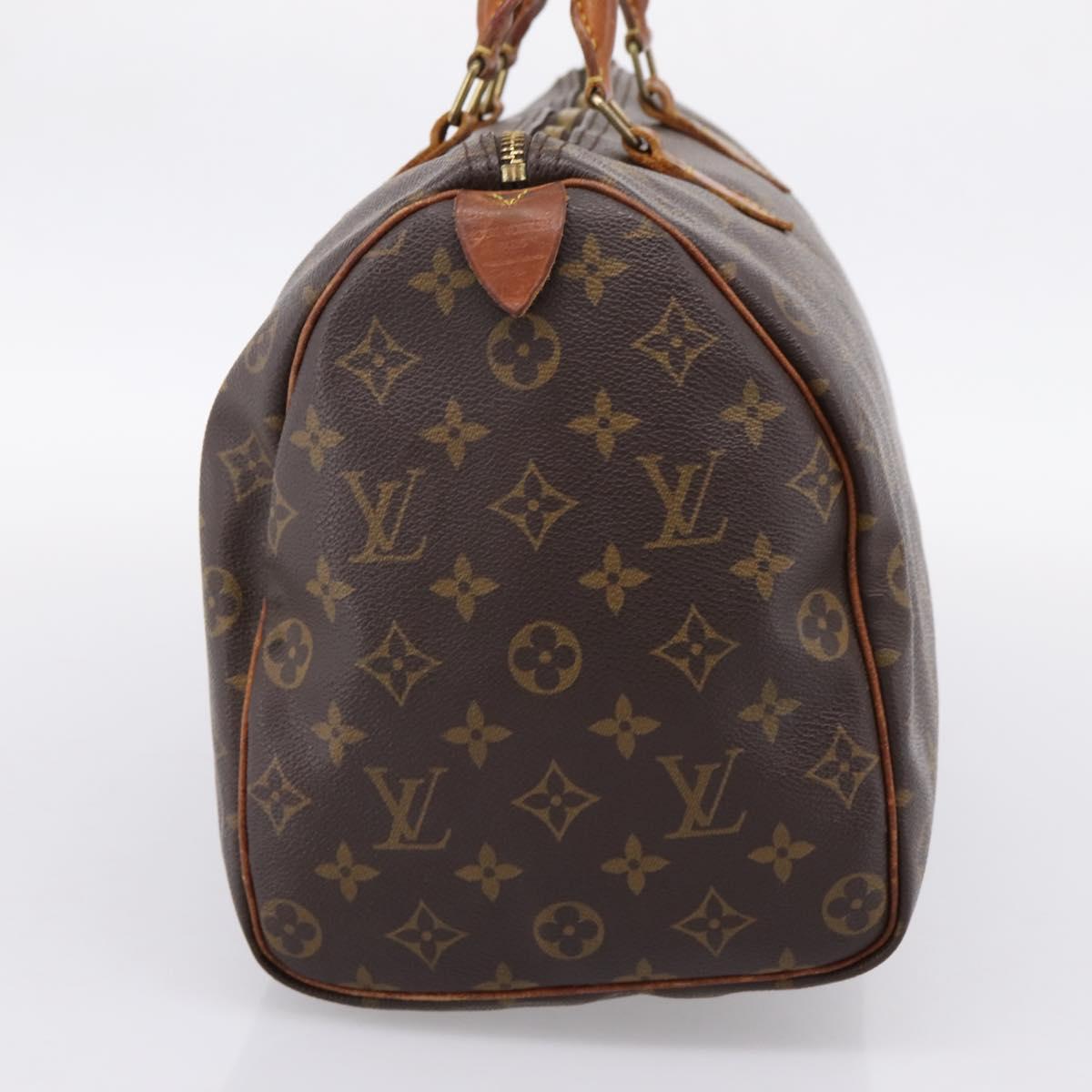LOUIS VUITTON Monogram Speedy 35 Hand Bag M41524 LV Auth ar14247