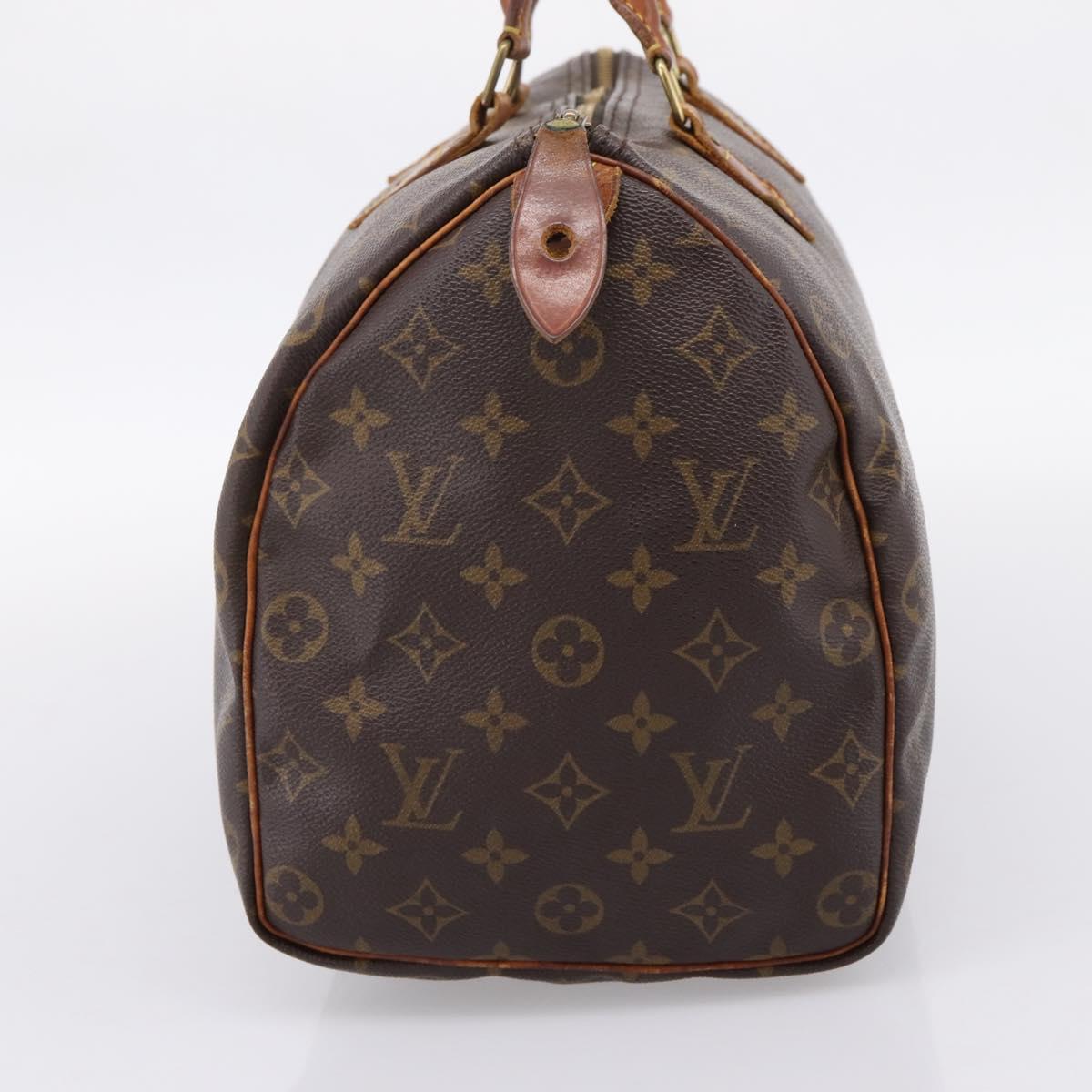 LOUIS VUITTON Monogram Speedy 35 Hand Bag M41524 LV Auth ar14247