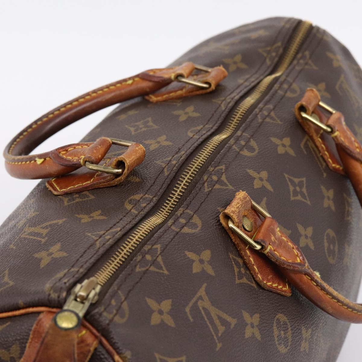 LOUIS VUITTON Monogram Speedy 35 Hand Bag M41524 LV Auth ar14247