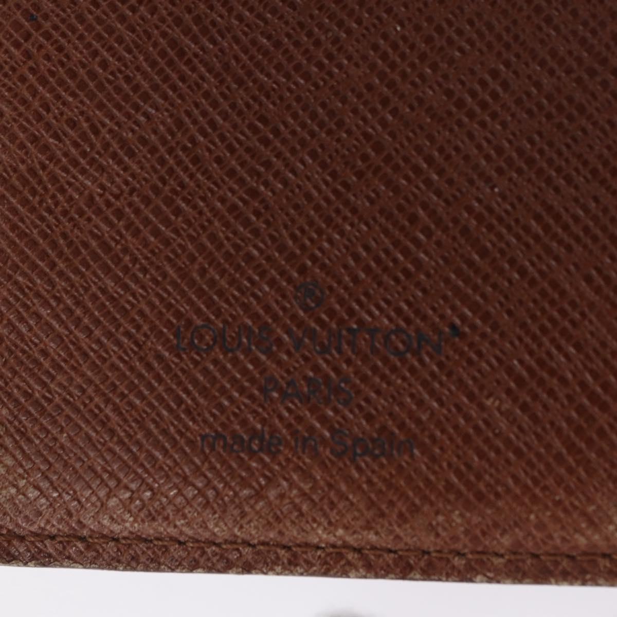 LOUIS VUITTON Monogram Agenda PM Day Planner Cover R20005 LV Auth ar14249