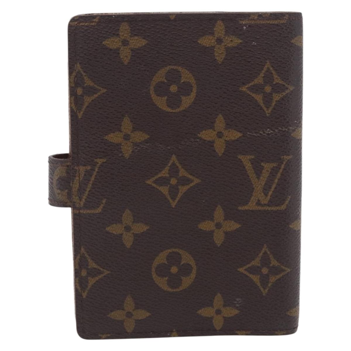 LOUIS VUITTON Monogram Agenda PM Day Planner Cover R20005 LV Auth ar14249