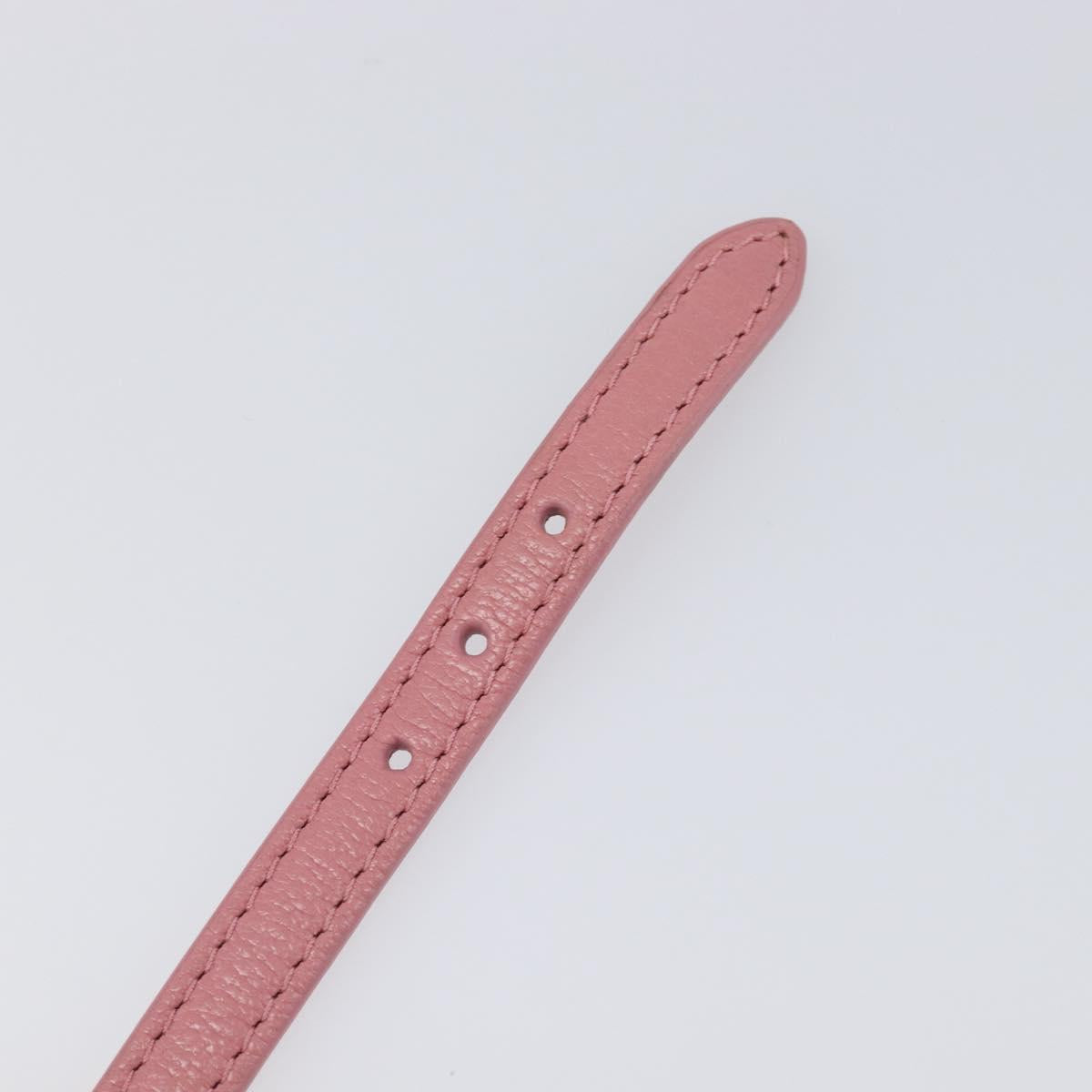 Miu Miu Bracelet Leather Pink Gold Tone Auth ar14251V
