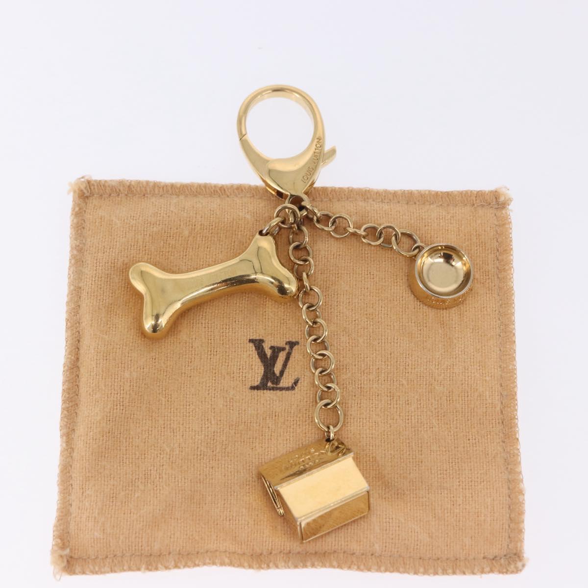 LOUIS VUITTON Bijoux Sack Baxter Charm Metal Gold Tone M65177 LV Auth ar14253V
