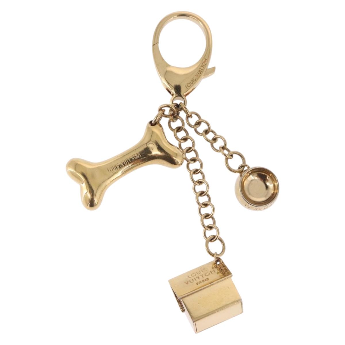 LOUIS VUITTON Bijoux Sack Baxter Charm Metal Gold Tone M65177 LV Auth ar14253V
