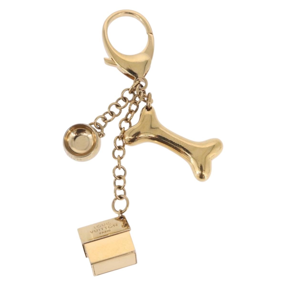 LOUIS VUITTON Bijoux Sack Baxter Charm Metal Gold Tone M65177 LV Auth ar14253V