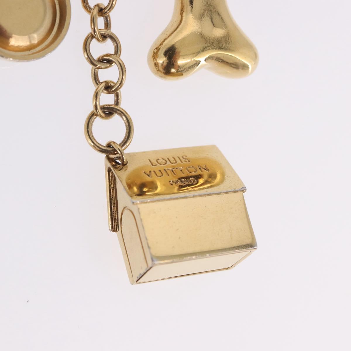 LOUIS VUITTON Bijoux Sack Baxter Charm Metal Gold Tone M65177 LV Auth ar14253V